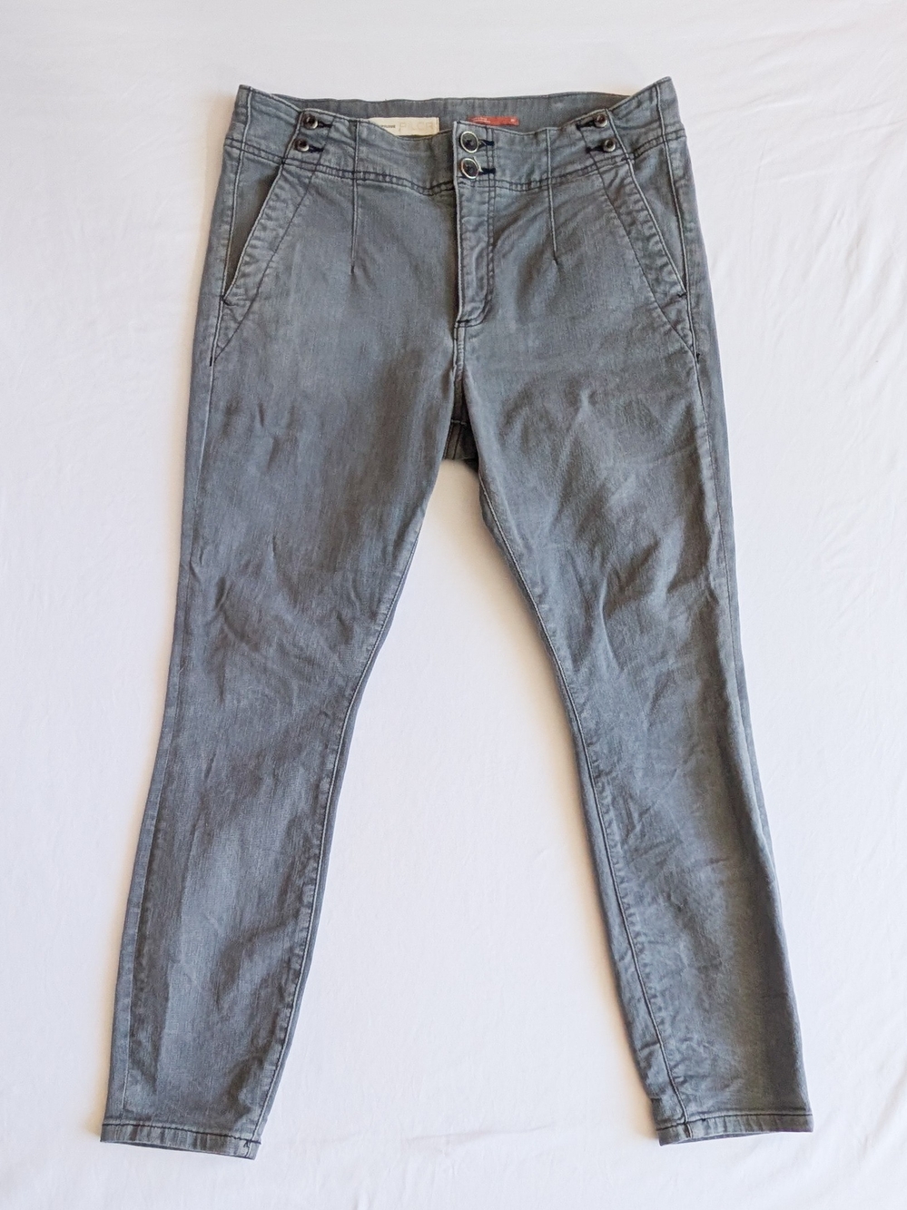 Pilcro and the Letterpress Jeans 29 Gray Skinny Stretch Denim Anthropologie